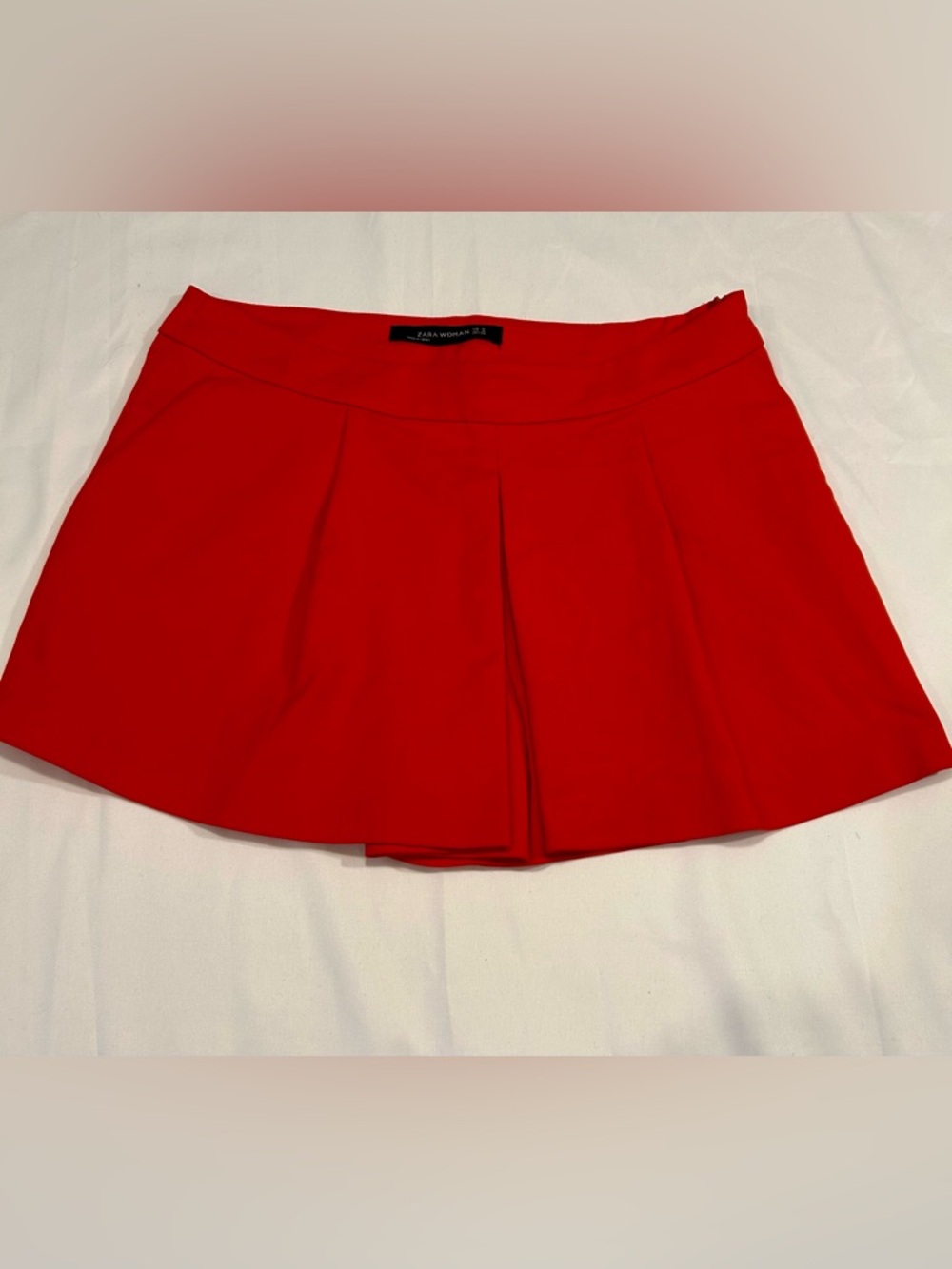 Zara Red High-Rise Skirt